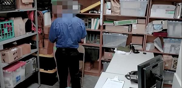  Busty redhead thief fucked by LP officer